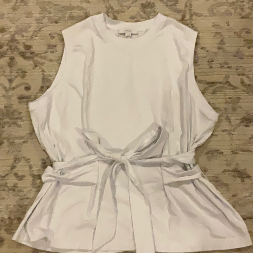 Vince Front bow tie tee/top Sz xl